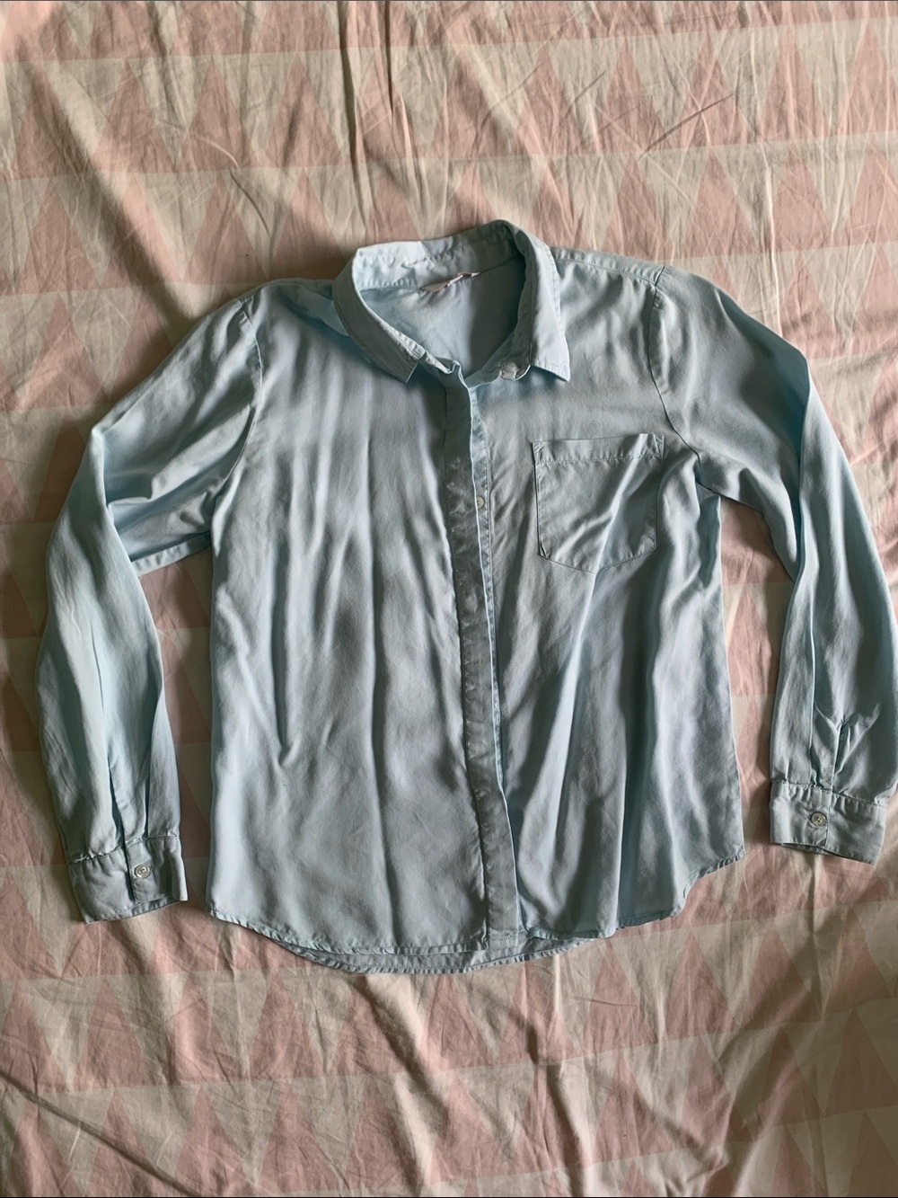 Light Blue Women’s Button-Up Shirt